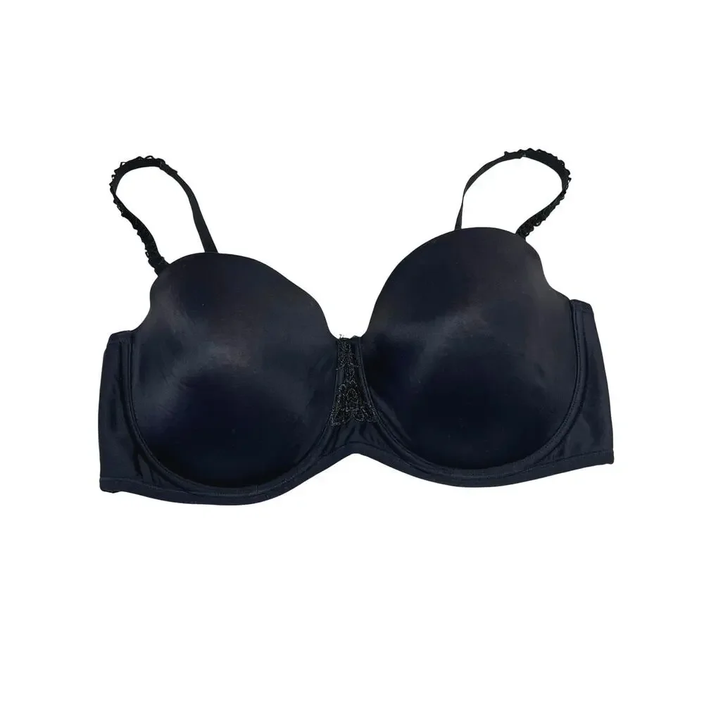 Vanity Fair Women’s Bra Sz‎ 42D Black Underwire Padded Removable Straps